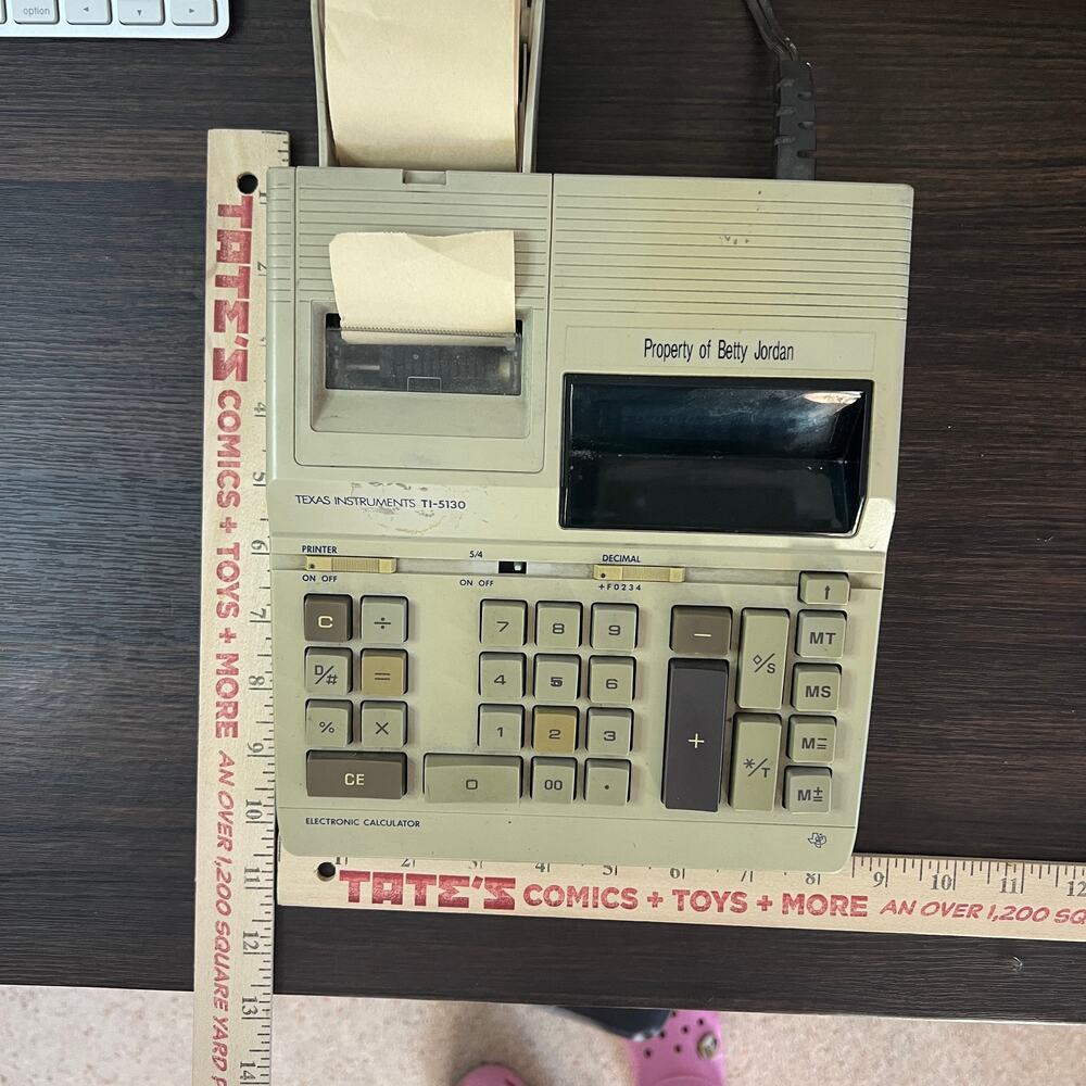 Texas Instruments TI-5130 Printing Calculator Vintage Desktop Tested Powers On - Picture 15 of 16